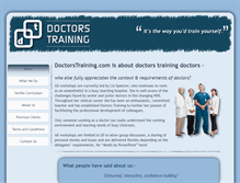 Tablet Screenshot of doctorstraining.com